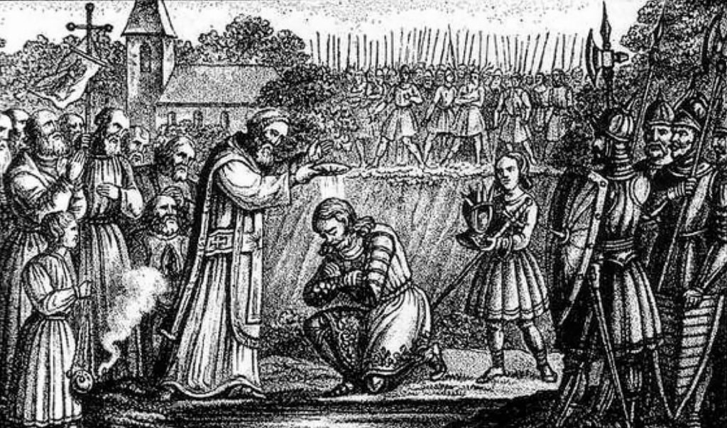 Kyrkans skogar och skogsbruk debatteras på andliga nivåer 5 Olof skötkonung döps kristet år 1008. I samband med detta skänker han mark till kyrkans skogar