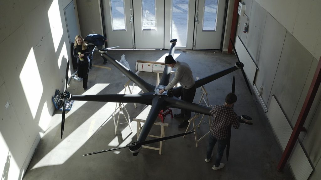 AirForestry satsar på skogsgallring med drönare 7 Drönaren som ska användas till skogsgallring. 6,2 m i diameter.