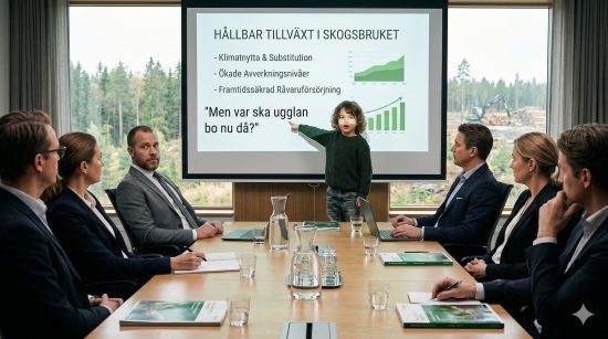 Hållbarhet i skogen borde inte vara barnförbjuden 4 Hållbarhet i skogen verkar inte klara av att granskas av ett barn.