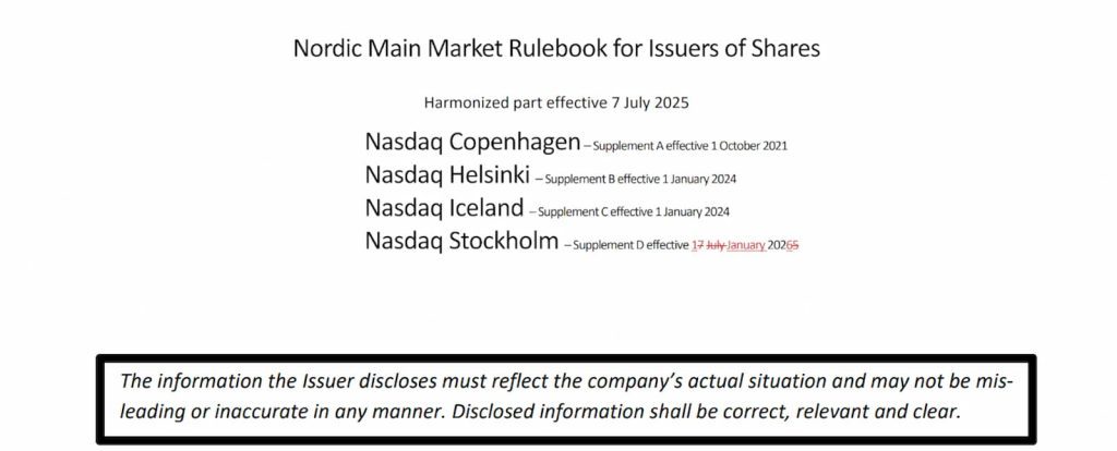 När “kanske” blev klimatnytta med ISO-stämpel 10 Nasdaqs regler för nordiska marknader